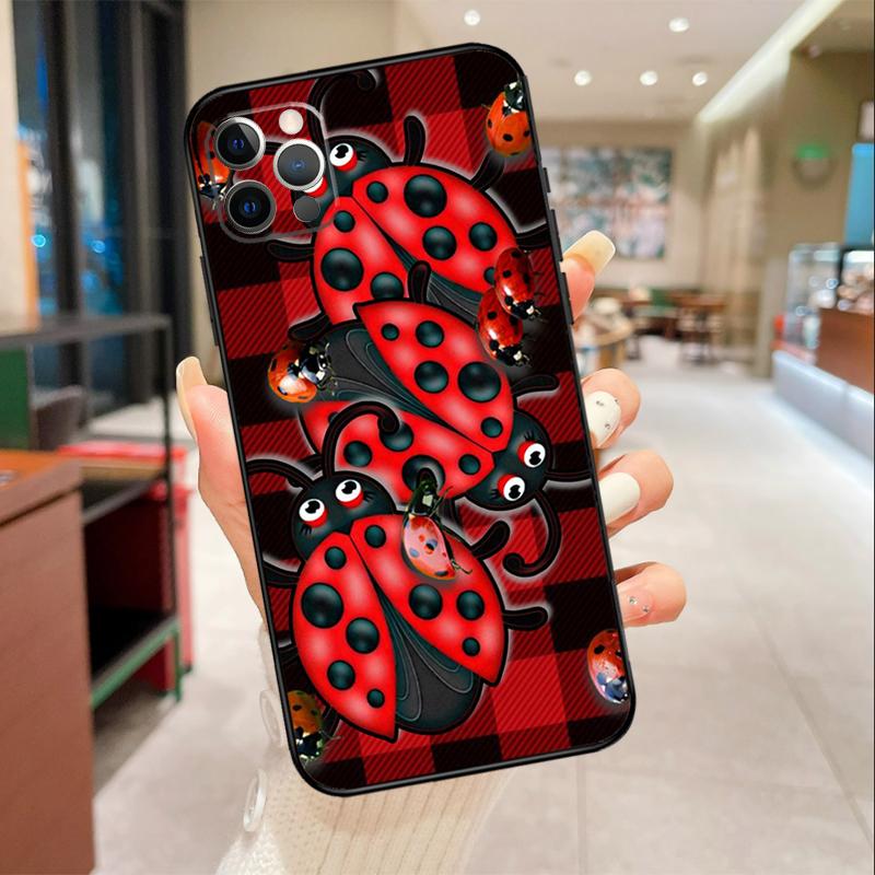 Ladybug Beetle Phone Case For iPhone 17 Air 16 14 13 11 15 Pro Max mini 15 16 Plus 16e Protective Cover