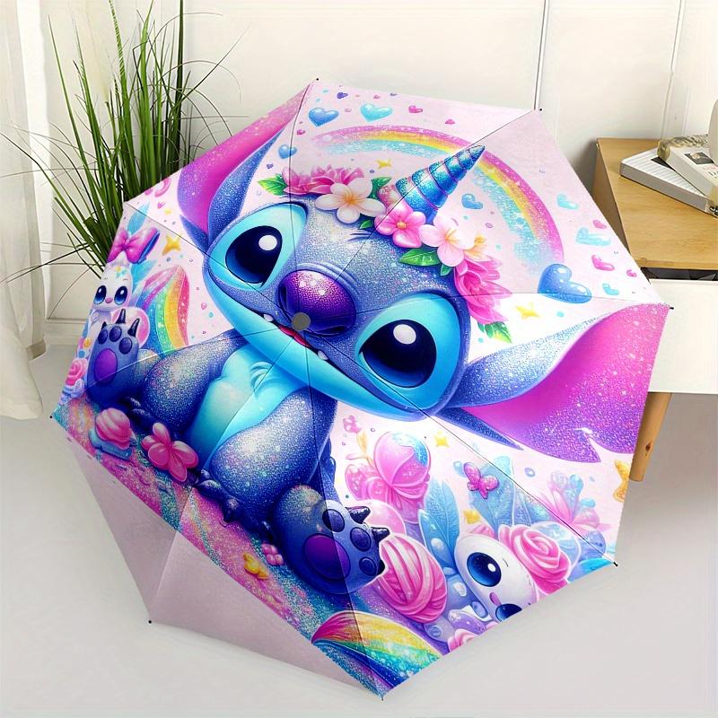 

Unicorn Stitch,Pastel Art Themed folding umbrella, the best choice for gift giving, 8 ribs, casual, durable, lightweight and portable travel