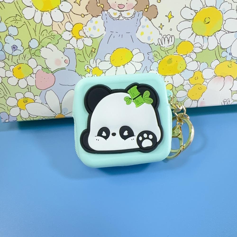 Cute Silicone Coin Purses Zipper Small Pendant Keychains Pouch Portable Cartoon Item Bag Female