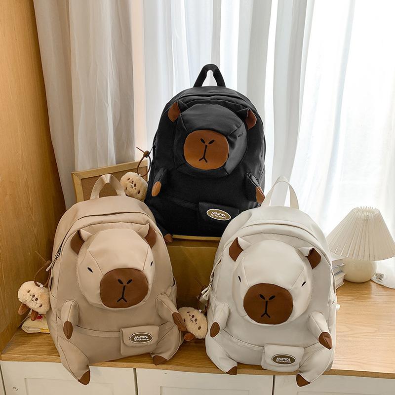 College Students Cute Capybara Backpack Junior High School Students High School Students Cute Backpack.