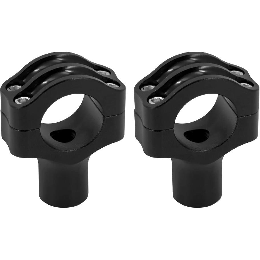 

HDBUBALUS 1.25 Motorcycle Handlebar Riser Handle Bars Clamp Mount Fit For Harley Sportster Road King Dyna Softail (Color: Chrome) All Black