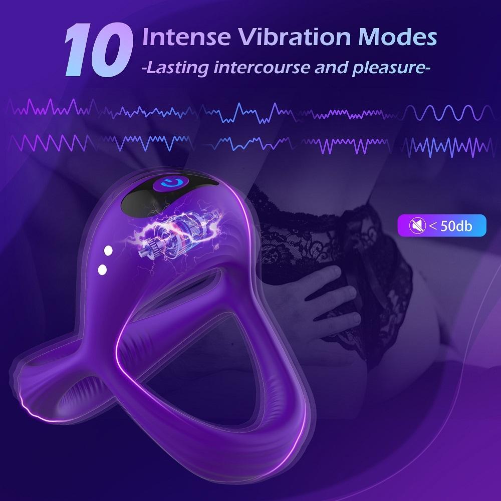 New 10 Modes Vibrator Cockring Penis Cock ring on for Man Delay Ejaculation Sex Toys for Men Rings Penisring Toys for Adults