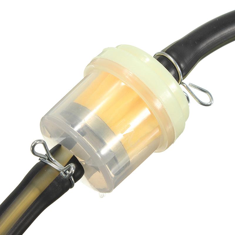 7Pcs Set Gasoline Filter with Oil Tube Hosepipe Clamp Fuel Petrol Inline Hose Pipe with Clips Universal Gas Fuel Oil Filter Pipe