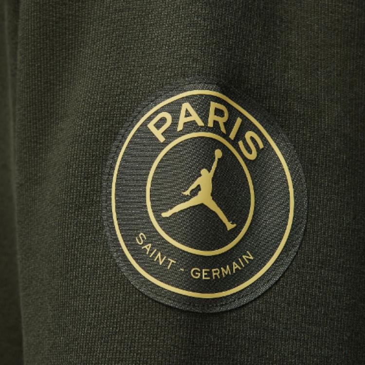 Jordan X PSG SS24 Letter Print Hoodie Men Hoodie Olive-Green FN5325-355