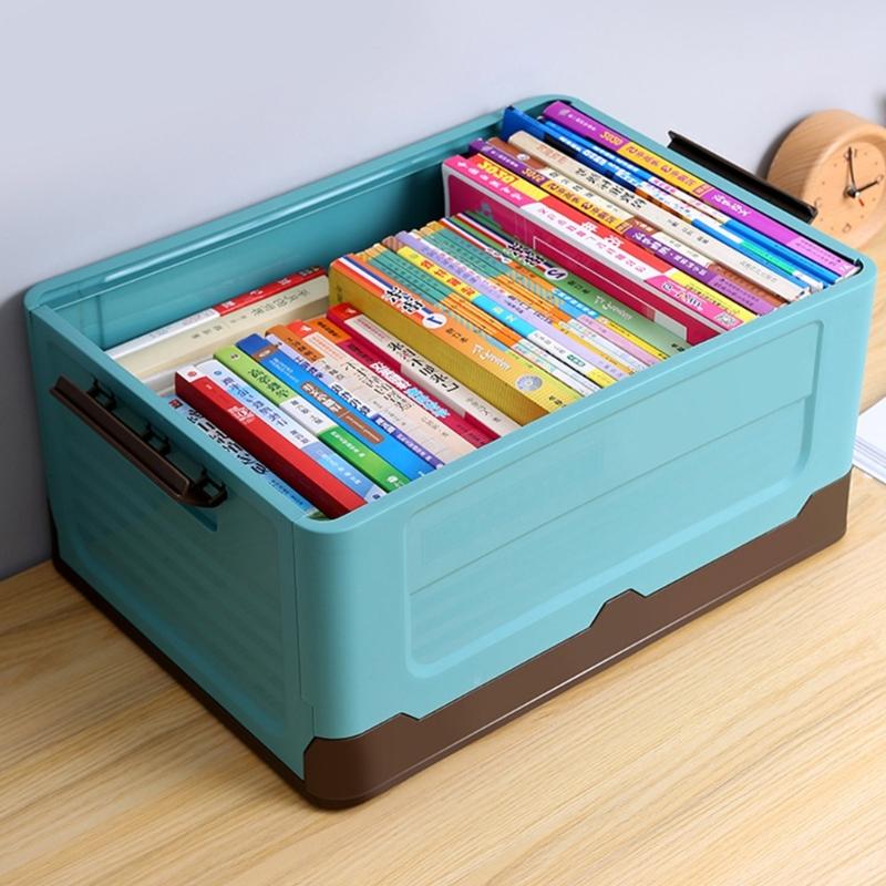 Foldable Storage Bin Plastic Organizer Box for Clothes and Books Convenient Toy Container Dorm Organization Tool