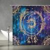 Mandala Celestial Shower Curtain Boho Moon Star Black And White Waterproof Polyester Fabric Bathroom Curtains Home Decor Hooks