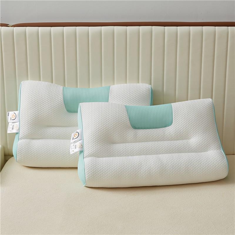 Memory Foam Alternative Pillow Neck Support Sleep Comfort Adult Single Use Machine Washable Knit Cover 48x74cm