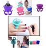 Portable Silicone Nail Polish Container Sleeve With Spillresistant Clamp For Manicurists