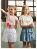 Davidella Girls' Short-Sleeved Summer Clothes, Children's Soda Cotton T-Shirt, Girls' Top