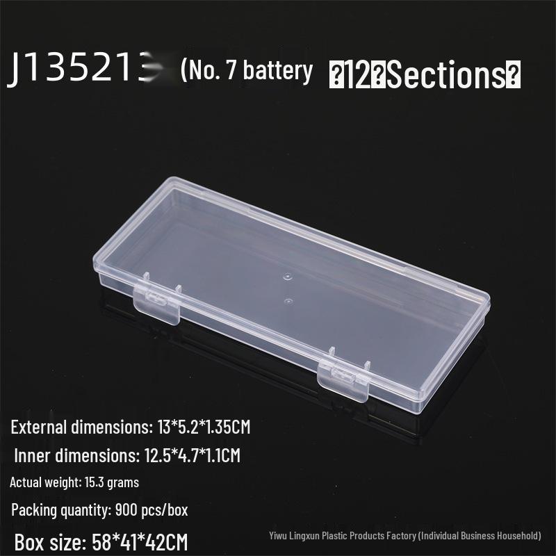 Rectangular Transparent PP Plastic Storage Box for Stationery, Cards, Hardware, Jewelry, and Fishing Gear