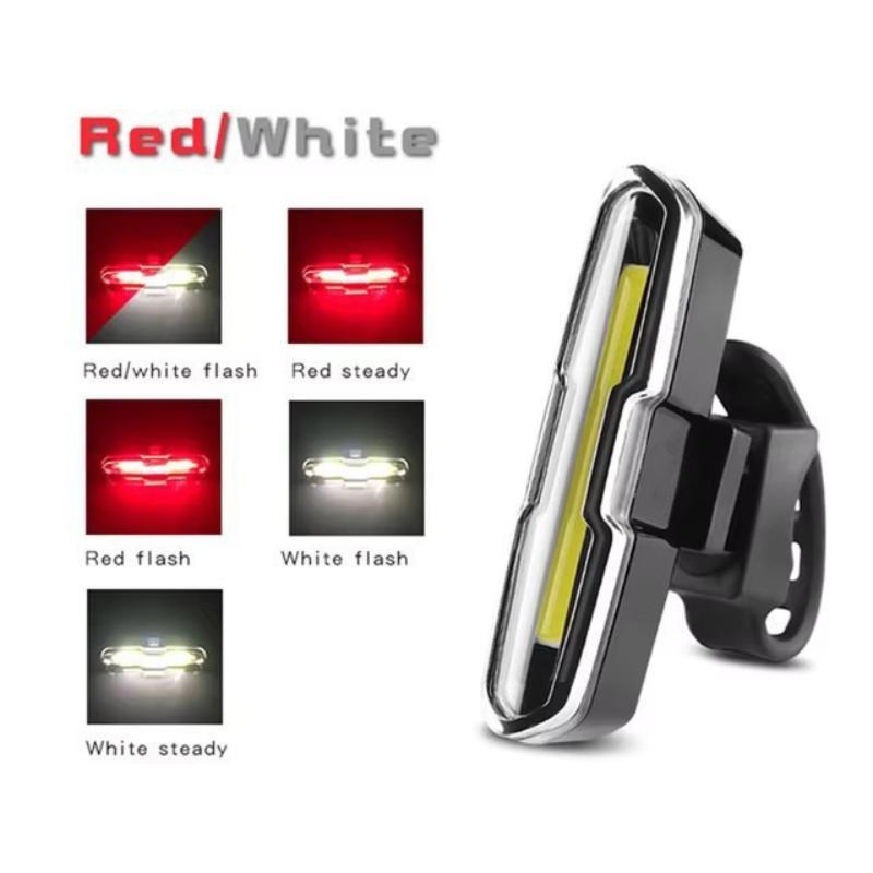 USB Rechargeable LED Bicycle Taillight IP65 Waterproof Rear Light for Mountain Bike Commuting Cycling Safety
