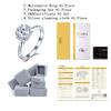 Luxury 925 Sterling Silver Ring Classic Brilliant Cut Diamond Test Passed 1 .0ct Moissanite Rings For Women Bride Wedding Jewelry