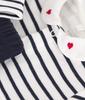 Cubic Long Sleeve Dress A0BBU 6 months 67cm [Petit Bateau] Off-White/Navy