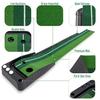 Mata do puttowania golfa Trener puttera golfowego Zielony dywan do puttera Zestaw do ćwiczeń Powrót piłki Mini golf Putting Fairway 250 x 30 cm