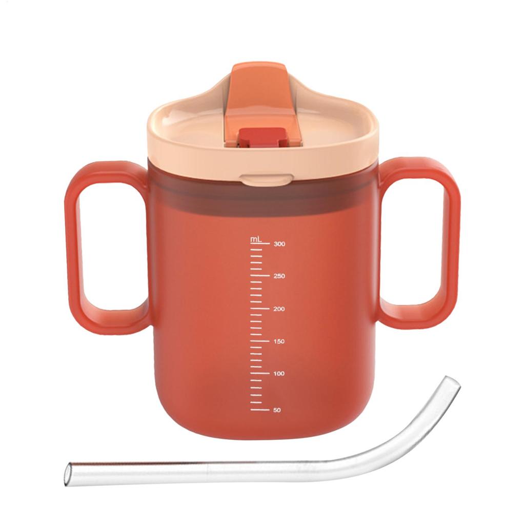 Elderly Care Cup 300ml Water Cup With Handles Mugs With Straw Unspillable Cup Anti-choking Recovery Feeding Cup Drinking Cup