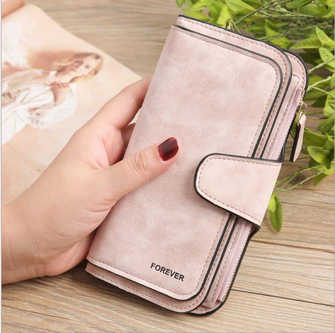 Wallet Women Leather Luxury Card Holder Clutch Casual Women Wallets Zipper Pocket Hasp Ladies Wallet Female Purse