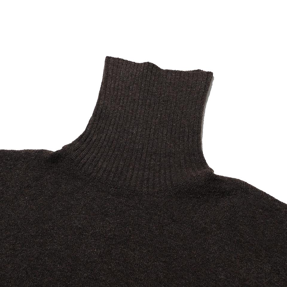 NODU Soft Cashmere-Like Turtleneck Long Sleeve Knit Sweater [Brown]