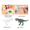 6/8Pcs Unpainted Diy Dinosaur Paint Kit 3D Blank Dinosaur Figures Craft Painting Set Montessori Educational Creative Graffiti