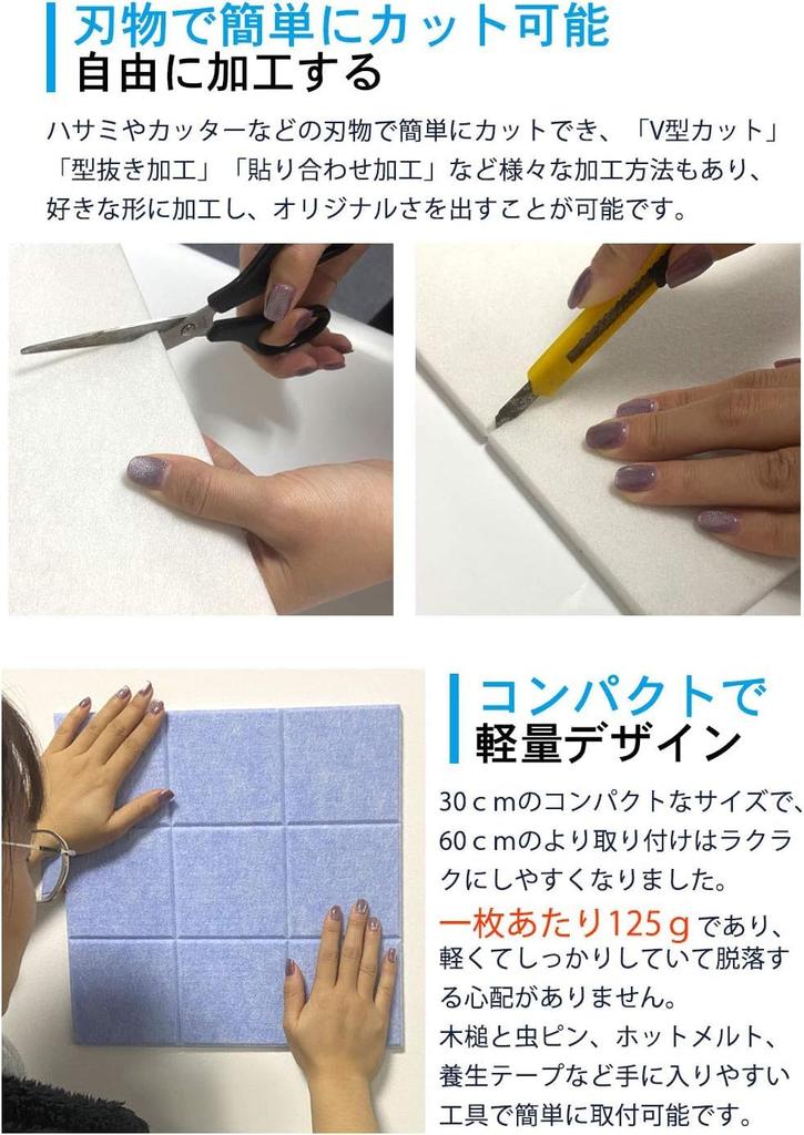 LINECY Soundproofing Sheet for Walls and Rentals, 30x30x0.9cm, Double-Sided Tape Included, High Density 230kgm³, Soundproofing Material, Floor,