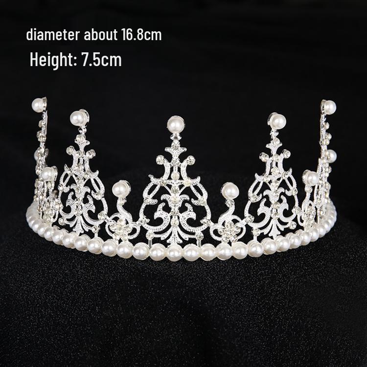 Pearl Crown Bride Cake Topper for Valentine's, Birthday, and Wedding Decor