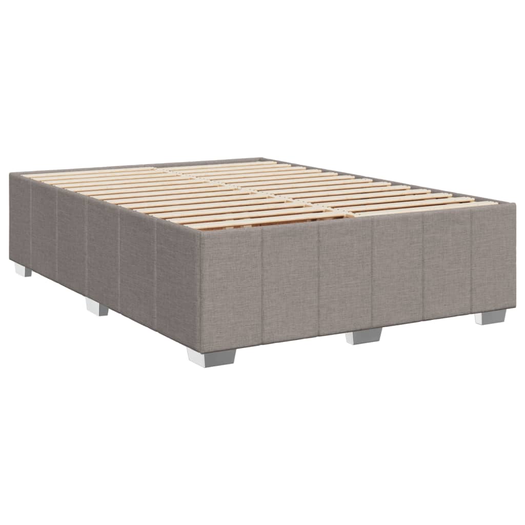 Vidaxl Letto Continentale Con Materasso, Taupe, Tessuto, 140X190 Cm