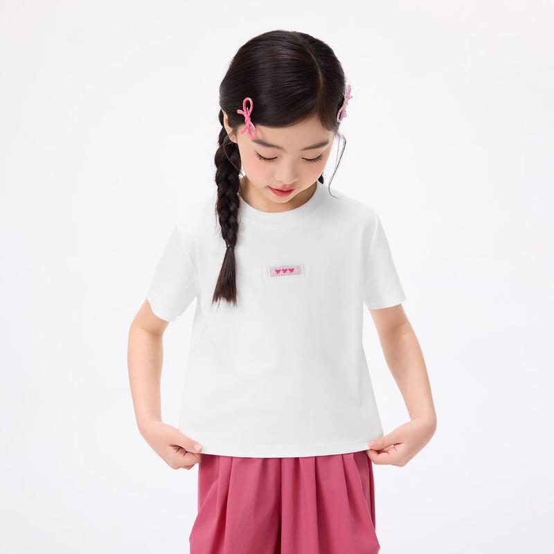 Xiaoyinman Girls' Breathable Antibacterial Short-Sleeve T-Shirt