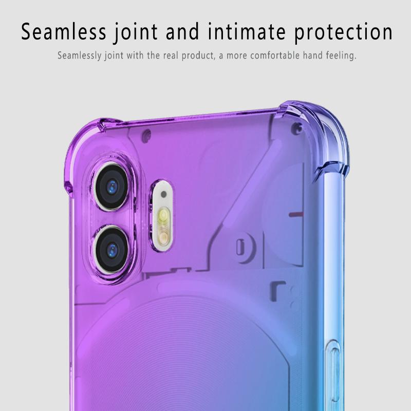 Husă de telefon din silicon gradient rezistentă la șocuri pentru Nothing Phone 3A 3Apro 2A Plus Husă din silicon translucidă pentru Nothing Phone 3A Pro