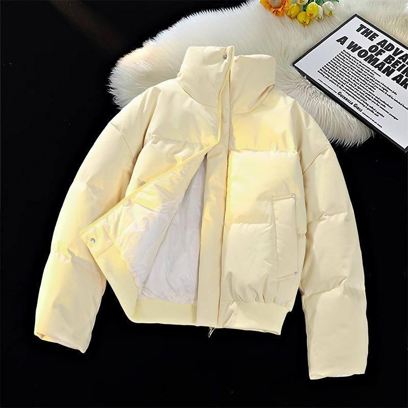 Retro short cotton clothes men's winter stand-up collar jacket trendy brand advanced sense clnf thickened bread clothes women