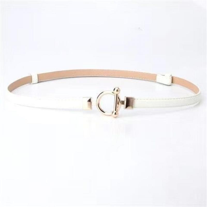 1 PCS Adjustable No Hole Matte Buckle Women Belt Slim PU Leather Strap For Dresses Shirts Black Waistband Fashion Accessory