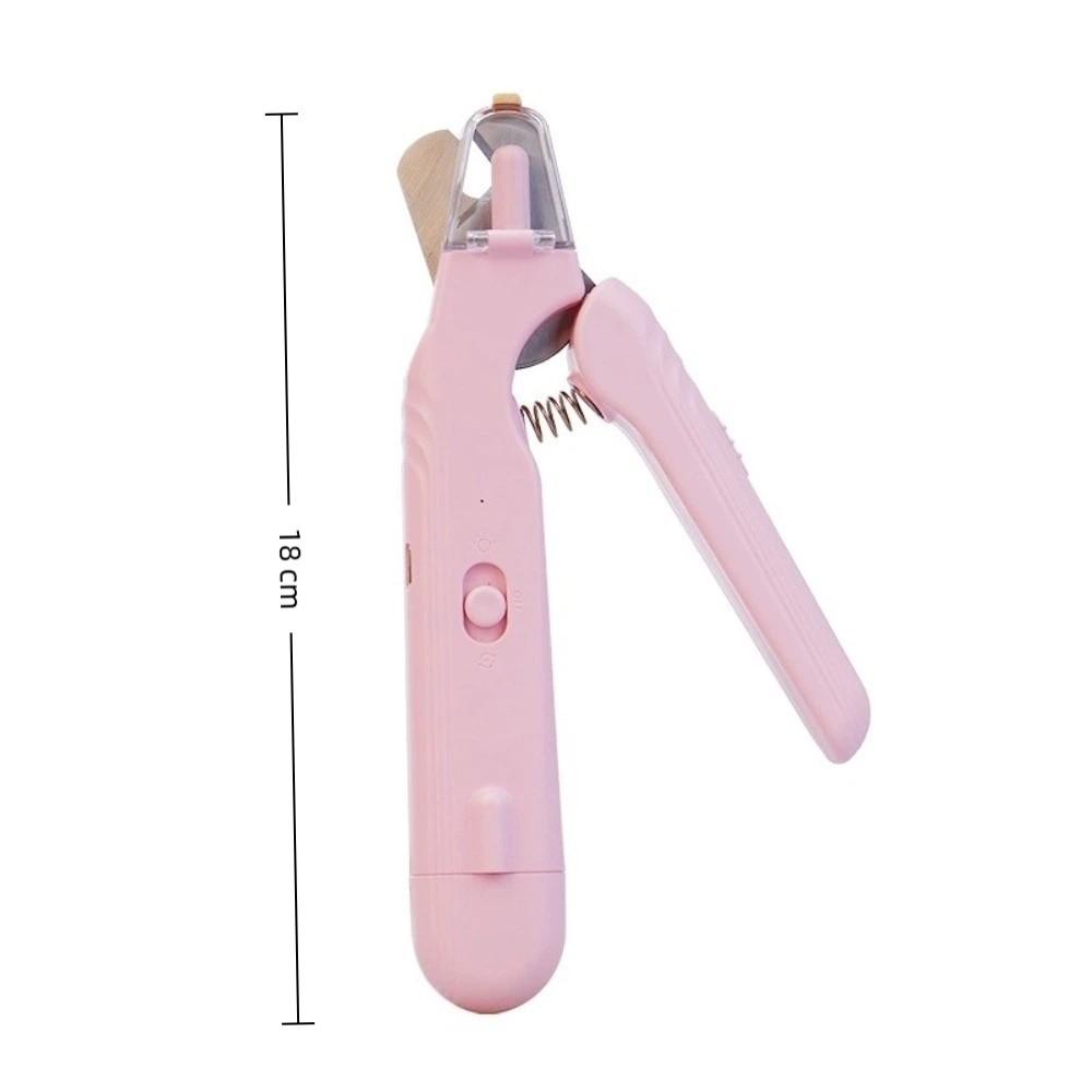 Grooming Tool Quiet Pet Nail Clippers with 2 LED Lights USB charging Pet Nail Grooming Tool Splash Guard 2 in 1 Nail Tool Cats