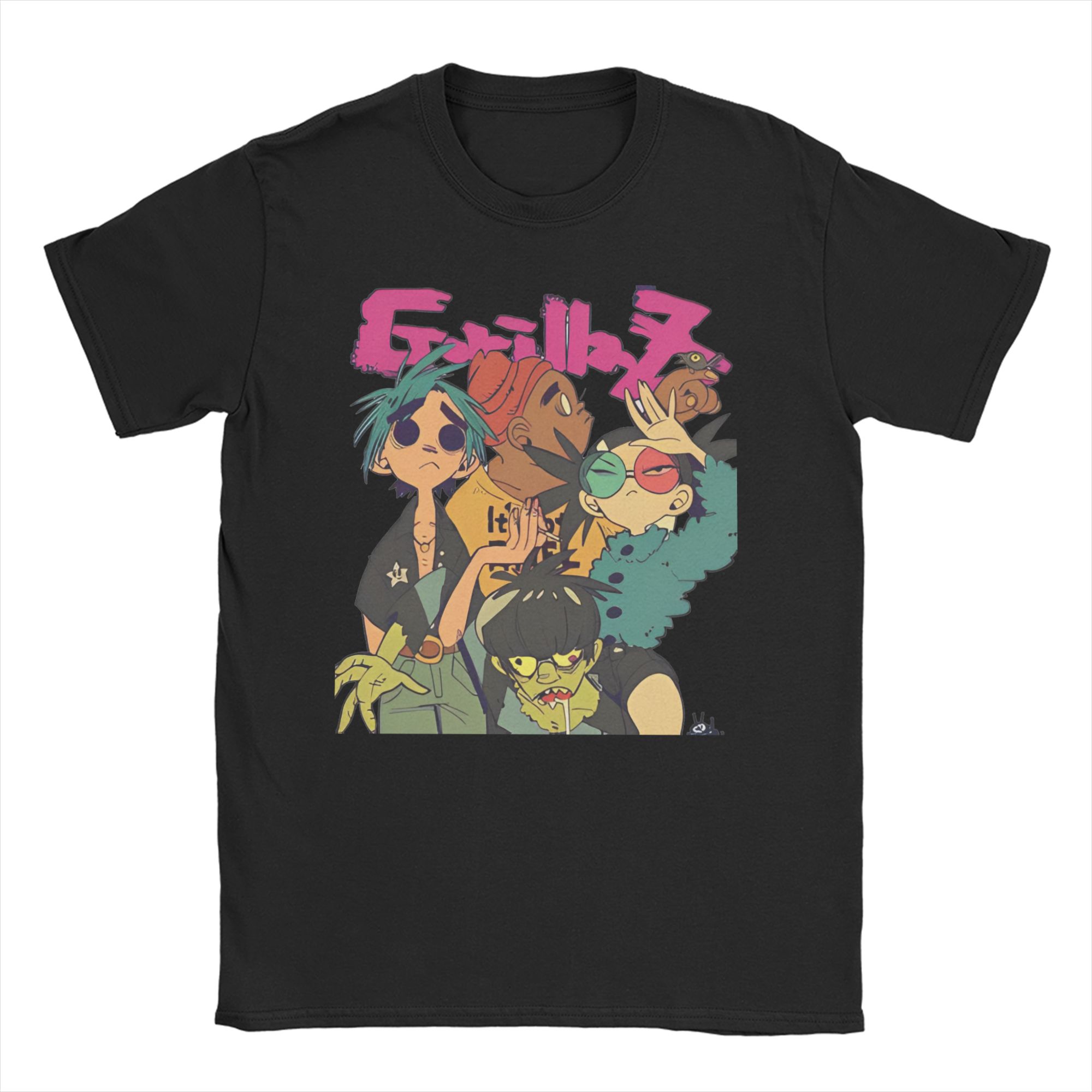 

Футболки Gorillazed Rock Band Унисекс Женские С Круглым Вырезом 100% Хлопок Футболки Готические Хип-Хоп Короткий Рукав Новое Поступление Топы L