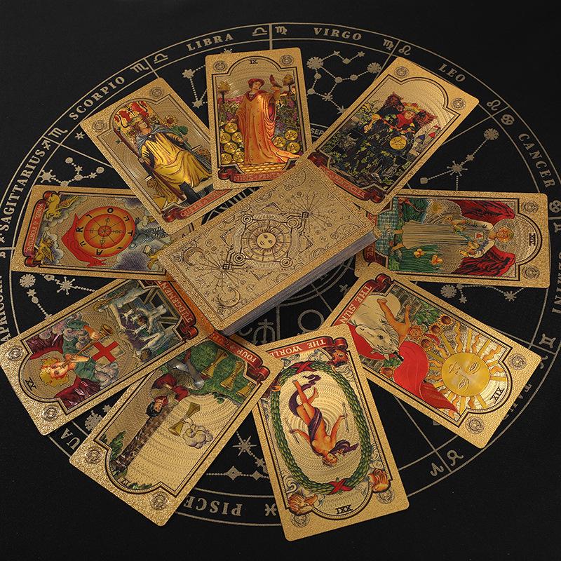 Classic Waite Waterproof Tarot Card Set with Tutorial - High-End Plastic Cards