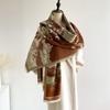 Landscape Flower Language Winter Office Imitation Cashmere Warm Scarf Send Mom Retro Flower Air Conditioning Shawl