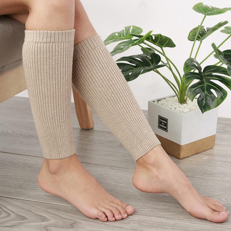 Knitted Leg Warmers Calf Compression Sleeve Wool Support Winter Thermal Leg Protector For Arthritis Pain Relief