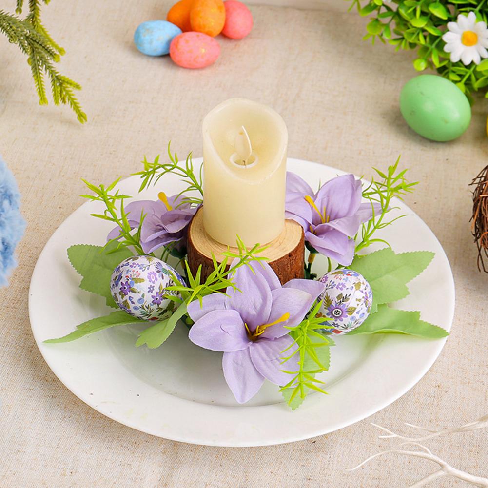2025 NEW Easter Front Door Wreath Spring Wreath Cross Wreath Hanging Front Door Easter Decorations Artificial Wreath
