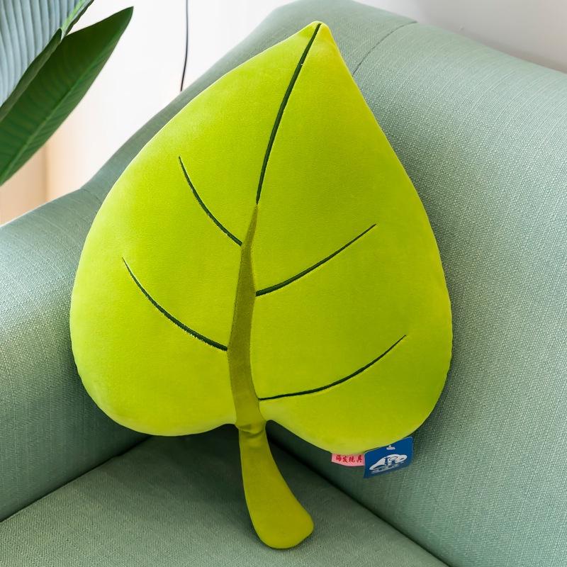 Plush Leaf Pillow For Office Or Home Decor Soft And Comfortable