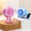Soccer Hand Fan Football Shape Mini Handheld Fan With Led Light 1 Pc