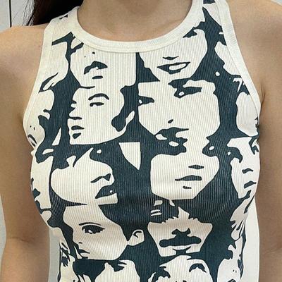 Europese en Amerikaanse Gotische Harajuku Y2K Retro Mouwloze Tanktop Zomer Gepersonaliseerde Slankmakende Straatkleding