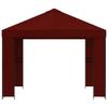 Gazebo 3 X 3 M Burgundy Polyester and Steel 190 Gsm