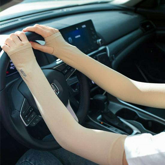 Icy Cool Ice Silk Unisex Arm Sleeves for Sun Protection & Outdoor Activities