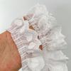 Cotton Heart Lace Trim: Handmade Pleated Accessories with Embroidery Thread