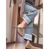 Plus Size Vintage Blue Denim High Waist Wide Leg Jeans for Women - Spring/Autumn 2025 Collection