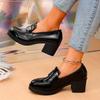 Fashion Women's Fashion Thick Heel Shoes Spring New Round Head Hollow Waterproof Anti-slip Wear-resistant High Heels