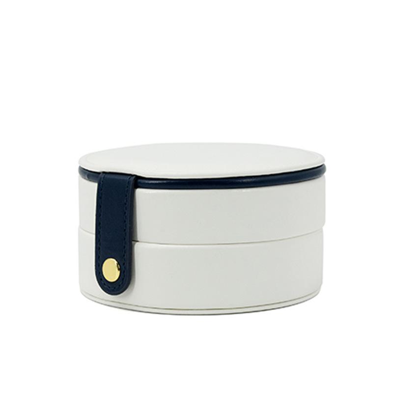 Semi-circular Double-layer Portable Jewelry Bag Creative Large-capacity Portable Jewelry Box Cosmetic Storage Box