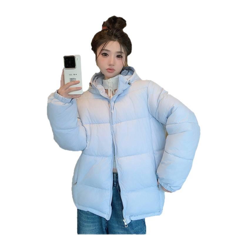 Hooded cotton clothes women's winter small loose thickened warm bread clothes cotton coat