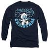 The Smurfs Unisex Adult Smurfy Christmas Baby Smurf Long-Sleeved T-Shirt