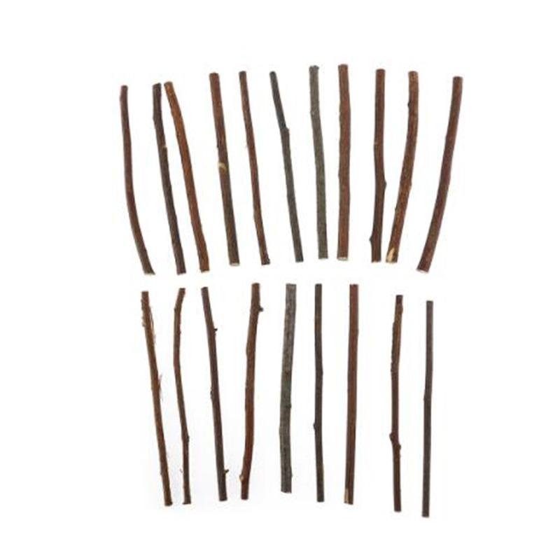 20/40/60 STÜCKE Holzstäbchen für Bastelarbeiten Holzstammstäbchen Natürliche Mini-Zweigstäbchen für Foto-Requisiten DIY-Bastelarbeiten Heimdekorationen