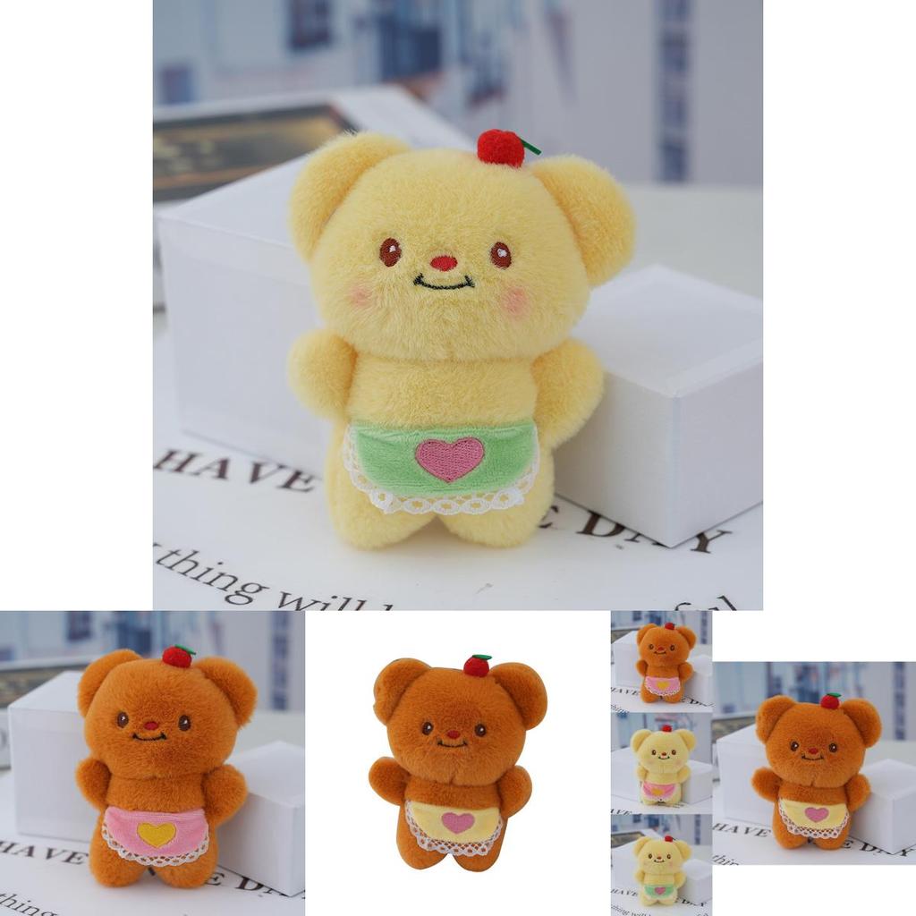 Adorable Butter Bear Plush Keychain Soft Cute Teddy Bear Bag Charm Keyring