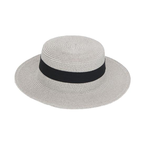 Beach Hat with Wrap-Around Brim, UV Protection Breathable Natural Straw Hat, Flat Top Summer Sun Hat for Beach Vacation Tropical Travel Outdoor