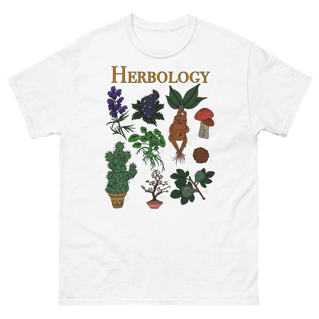 Casual Ladies Basic O-kołnierz Zielarstwo Rośliny Topy z nadrukiem T-shirt damski Krótki rękaw Damski T-shirt Girl, Drop Ship